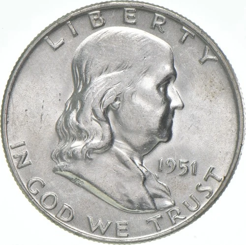 1951-D Franklin Half Dollar AU 90% Silver *7834