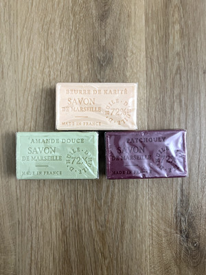 NEW (Sealed) 3 Savon de Marseille (Made In France) Bar Soap