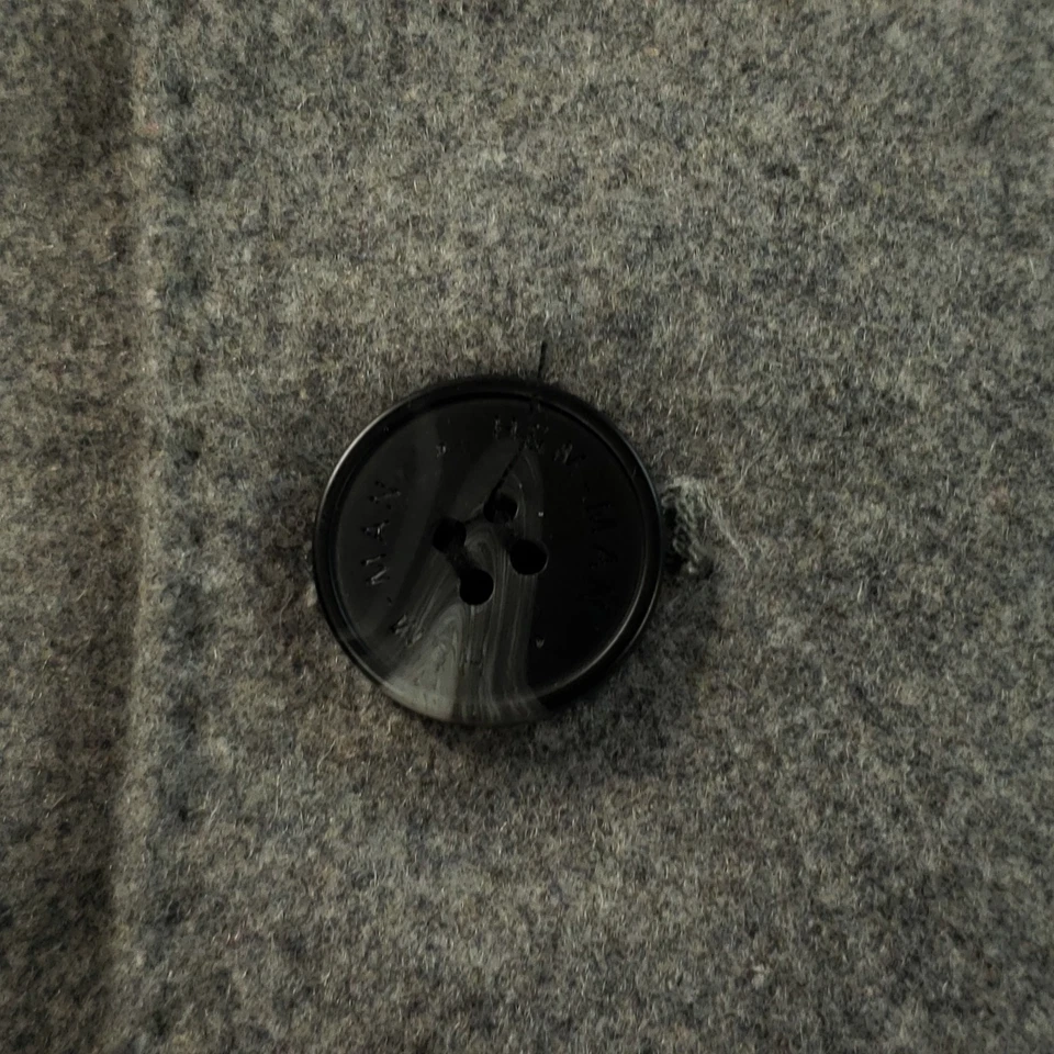 H&M Overcoat Men's 44R Gray Wool Button Up Pockets Three Button Single Vented - Image 3 of 4