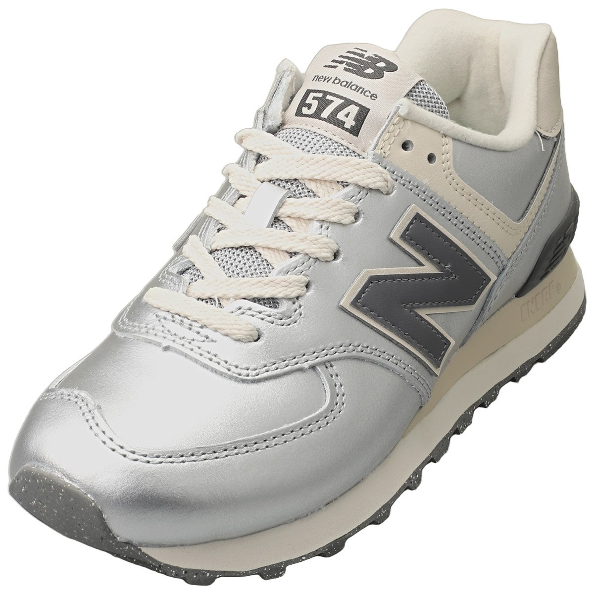 New Balance 574 Womens Fashion Sneakers in Silver - 7.5 US