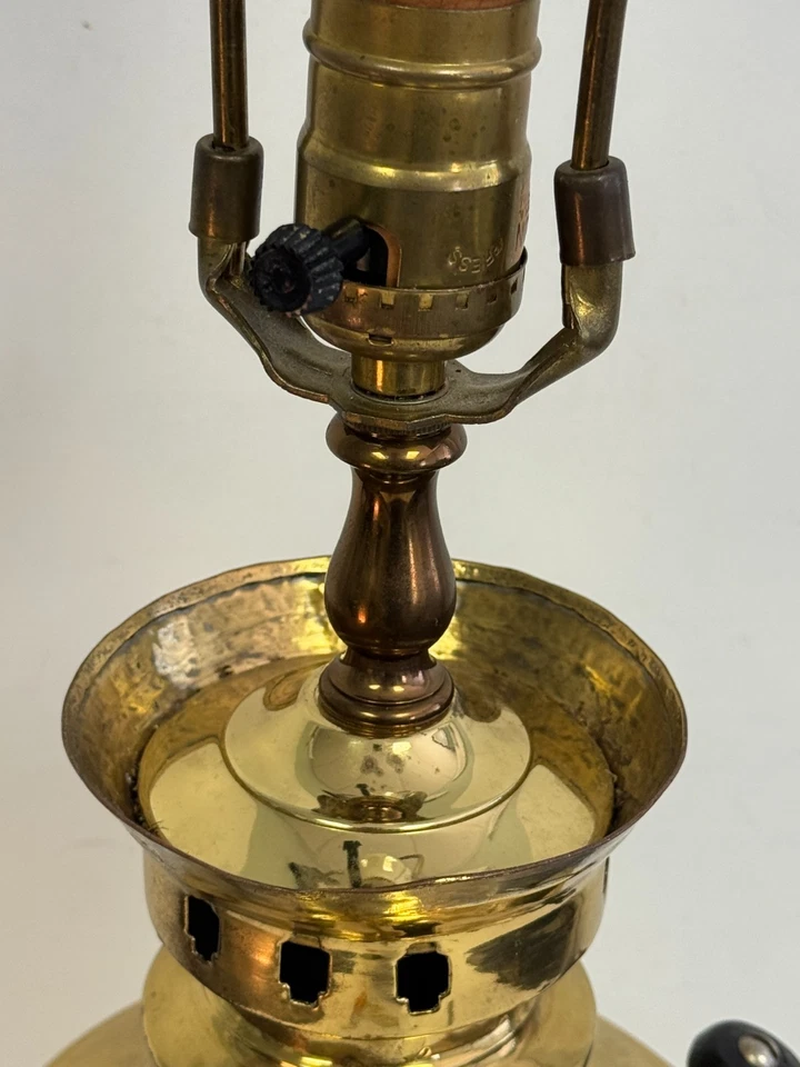 Lâmpada Samovar Imperial Russa Antiga de Bronze 31" H Exe Cond. - Imagem 4 de 4