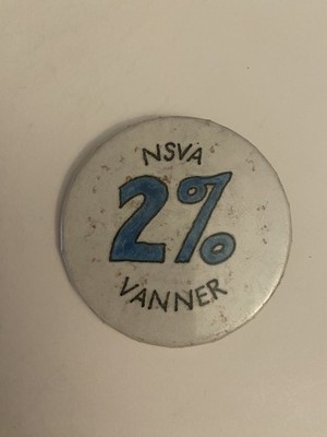 NSVA 2% Vanner Pin Back Button P40