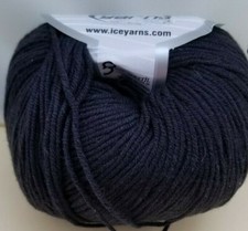 Lot of 7 Skeins Ice Yarns BABY SU, Black