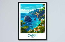 Capri Travel Print Wall Art Capri Italy Wall Hanging Home Decoration Capri Gift