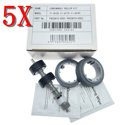 5Kit Pickup Roller Bremsrolle für Ricoh fi-8150 fi-8250 fi-8170 fi-8270 fi-8290