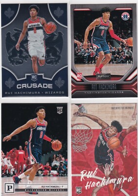 LOT (4) 2019-20 CRUSADE LUMINANCE RC RUI HACHIMURA WIZARDS CHRONICLES S5455