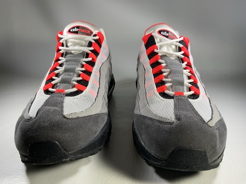 Nike Air Max 95 OG Solar Red White Grey Black Mens Size 14 Rare AT2865-100 - Picture 2 of 9