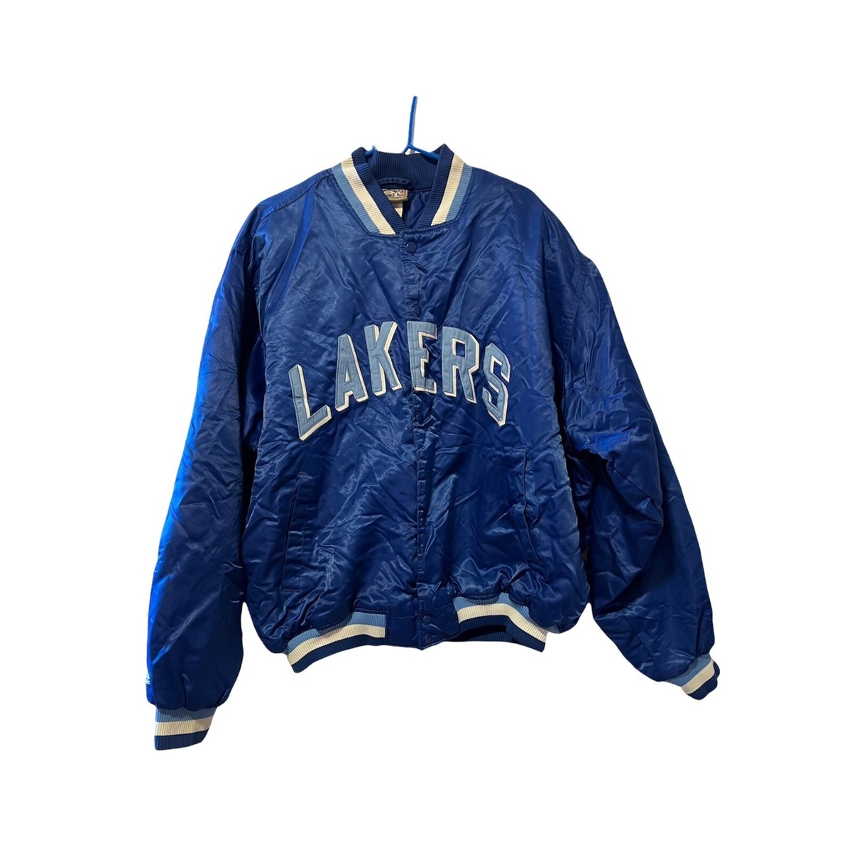 Majestic Los Angeles Lakers Bomber Jacket Blue Hardwood Classics