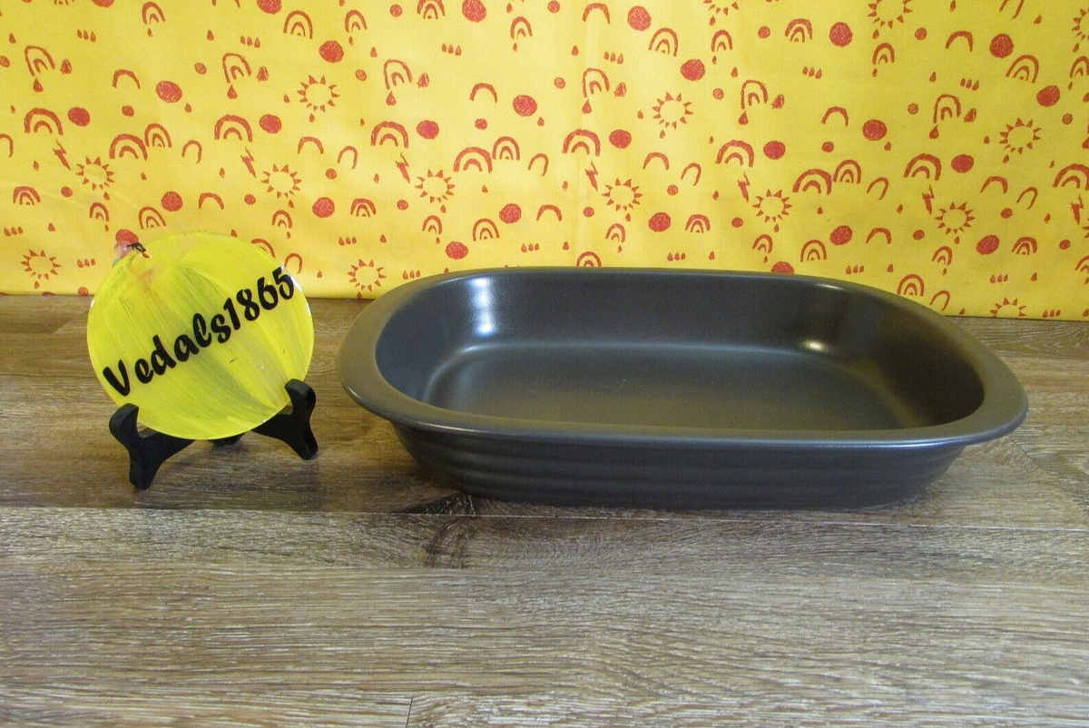 PFALTZGRAFF Dark Olive Green Ceramic Rectangle Stoneware Baking Dish 12x8x2  USA