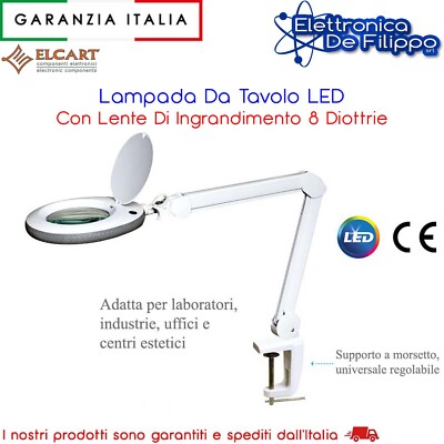 Lampada Da Tavolo LED Con Lente Di Ingrandimento Diottrie