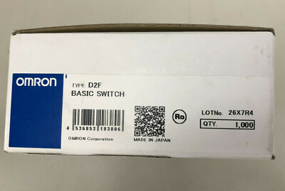 OMRON D2F Ultra Subminiature Basic Snap Action Switch (bag of 500) NEW NIB