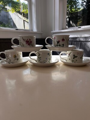 Portmeirion The Queen's Hidden Garden Drum Cups & Saucers 2 5/8'' - 11 Available