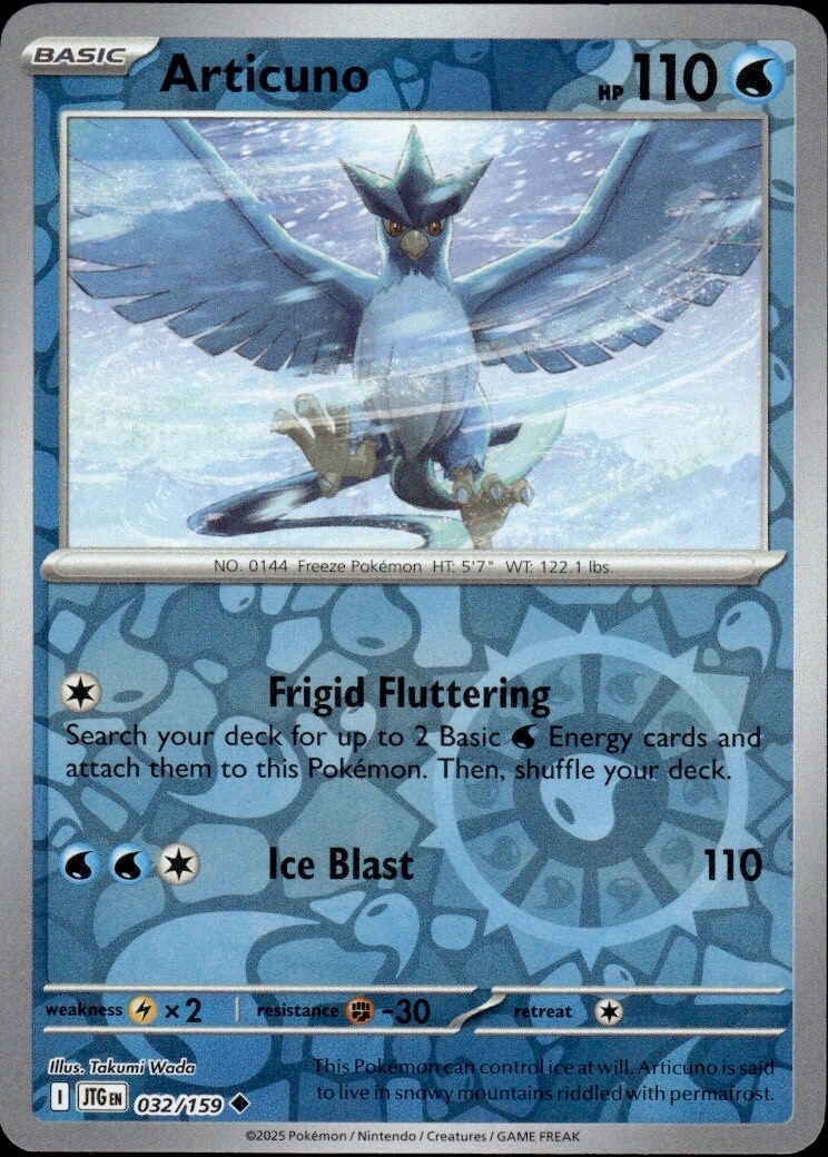 Pokemon Journey Together Reverse Holo 032/159 Articuno
