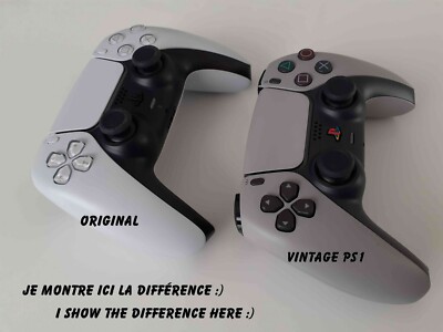 Manette ps5 sony dualsense vintage prestige design ps1 mat