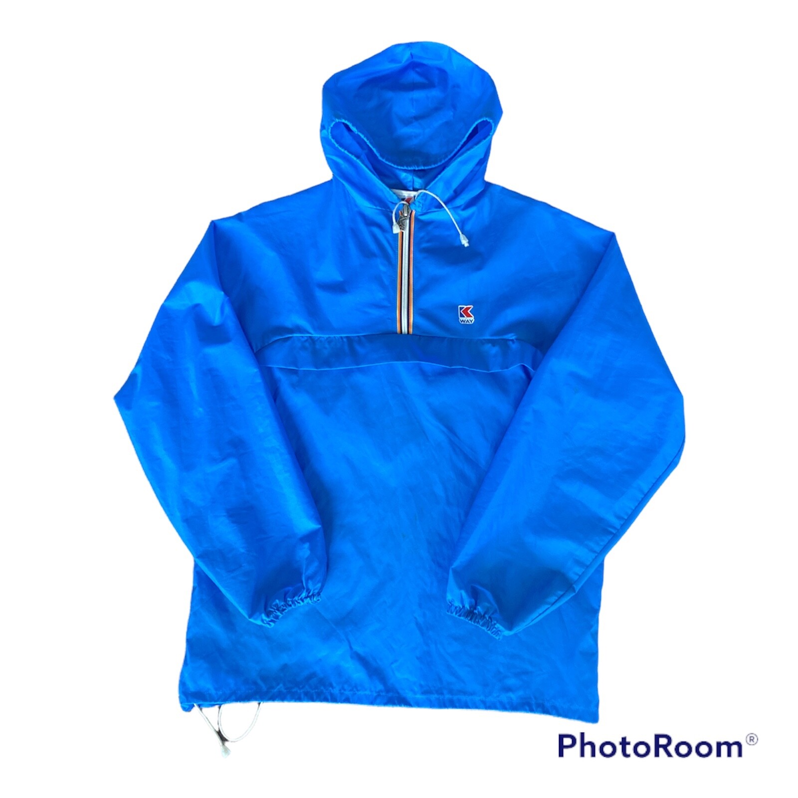 K-WAY Mens 1/4 Zip Pullover Rain Jacket 