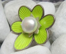 Charlotte 21 Ehinger Schwarz Sternkopf große Zuchtperle Silber 925 Rose od Weiß