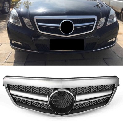 Car Grill Sport Radiator Grille Silver for MERCEDES E-CLASS W212 S212 2010-2013