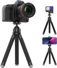 Flexible Tripod with Quick-Release Plate for Camera and Cellphone, Mini Tripod S