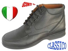 STIVALI UOMO SCARPONCINI uomo  scarpe uomo PELLE nero  ITALY  40 45