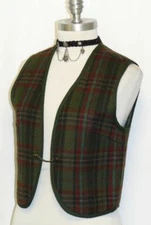 WOOL ~ LODEN GREEN PLAID Women Austria Hunting Riding Dress Pant Skirt VEST 4 XS