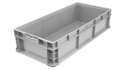 Hudson Exchange 32x15x7.5'' Straight Wall Handled Storage Container Tote, Gray