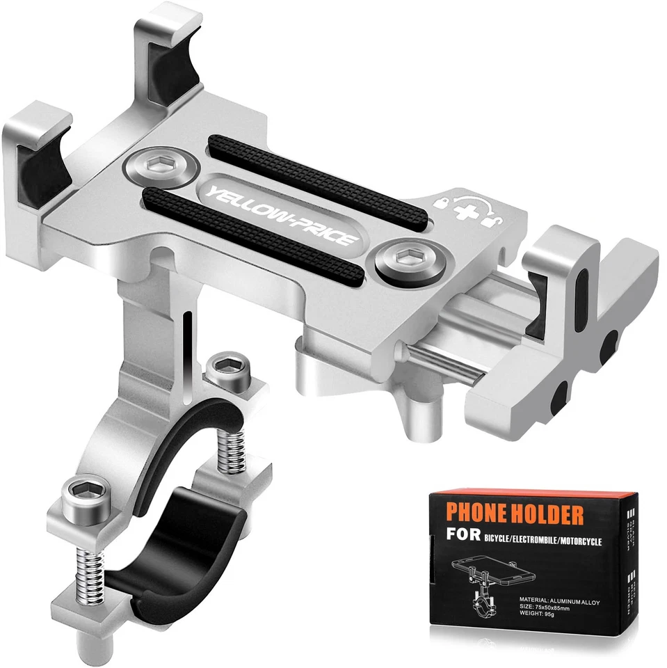 For Cell Phone Aluminum Motorcycle Bike Bicycle Holder Mount Handlebar GPS USA - Image 2 of 4