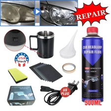 Headlight Restoration Repair Kit Liquid Polymer Chemical Polishing Car Set Tool