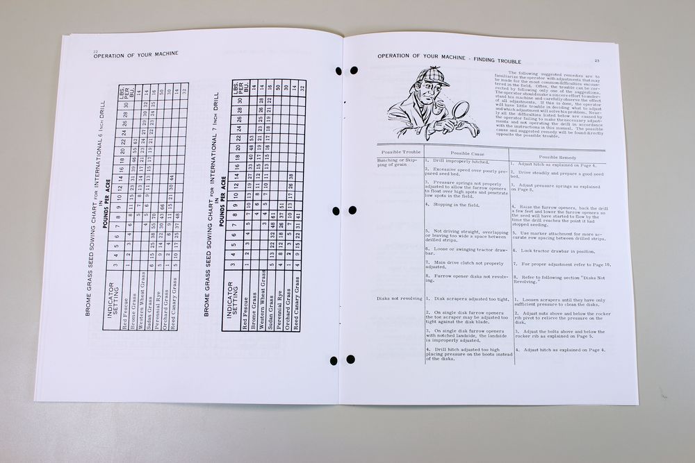 International 510 Grain Drill Seed Chart