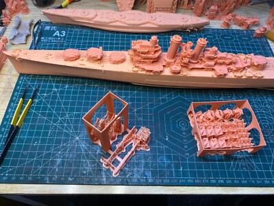 3D Printed 1/350 USS Helena (CL-50) Brooklyn class light cruiser (full hull)