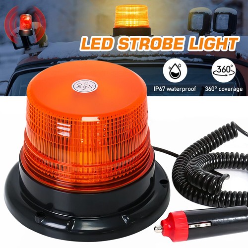 30LED Amber Rotating Strobe Light Flash Beacon Rooftop Warning - Foto 3