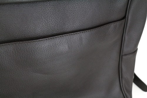SUITSUPPLY Men Bag One Size Dark Brown Grained Calf Leather Backpack Classic - Picture 13 of 15