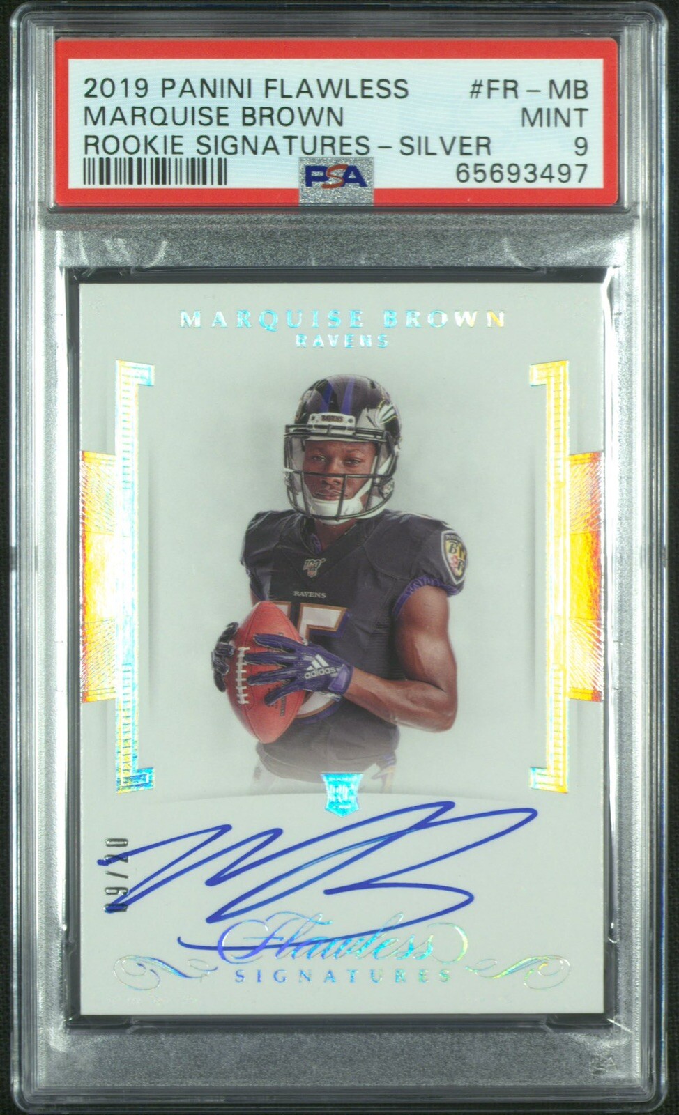 Marquise Brown Panini Flawless Rookie Signatures #FRMB Silver