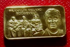 Franklin D Roosevelt Bar-Lincoln Mint 1 Troy oz.925 Silver-History WWII Set
