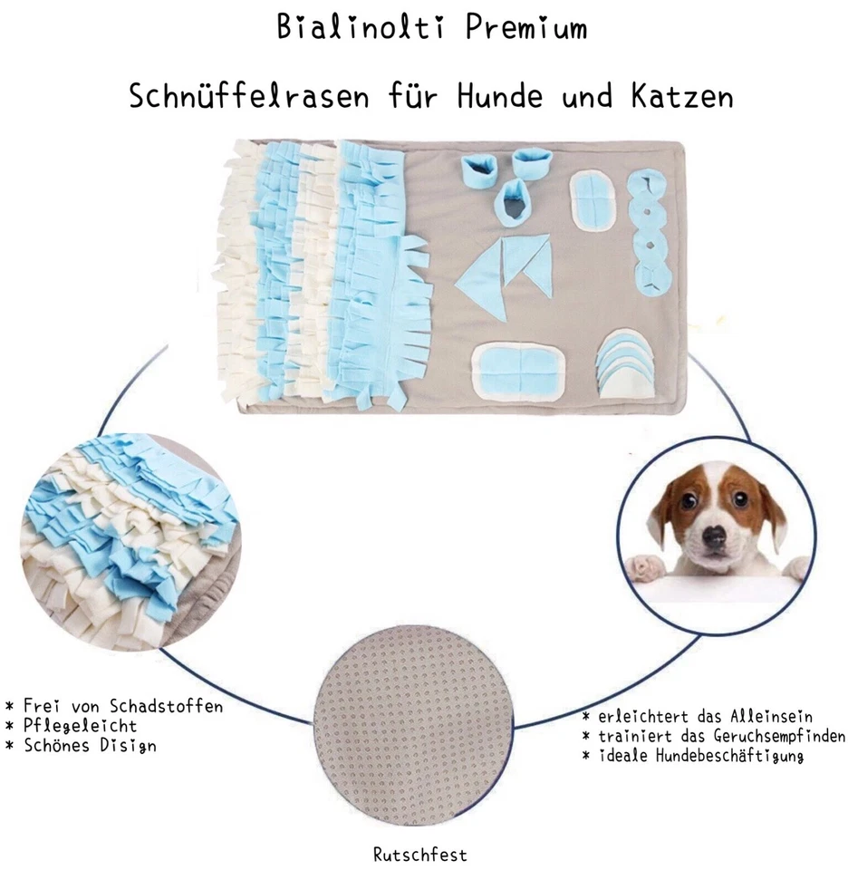Schnüffelteppich für Hunde 100x65 Schnüffelwiese Schnüffelmatte Suchmatte Katze - Bild 2 von 4