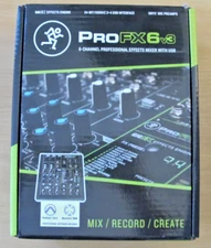 Mackie PROFX6V3 6 Channel Professional Effects Compact Mixer USB Open Box