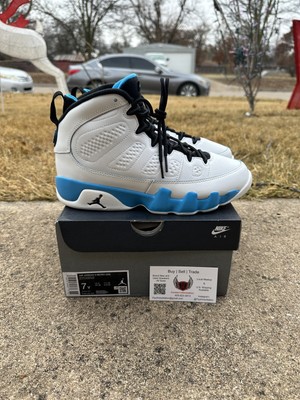 AIR JORDAN 9 RETRO (GS) ''POWDER BLUE'' 2024 SZ. 7Y/ 8.5(W) FV0143-101 DS. White
