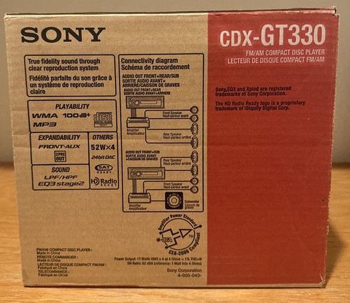 Neu Sony CDX-GT330 Radio Stereo Audio AM FM - Bild 4 von 10