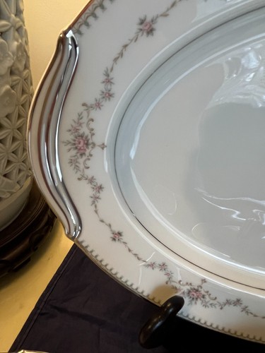 6 piezas de servicio vintage Noritake FAIRMONT 6102 adorno platino Estate China - Imagen 4 de 5