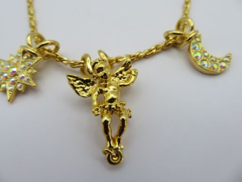 Kirks Folly - Celestial Necklace With Changeable Charms - Angel, Star and Moon - Picture 3 of 7