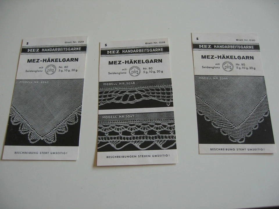 Konvolut 8 x MEZ Handarbeitsvorlage Filethäkeln Häkeln Anleitung VINTAGE Paket - Bild 2 von 4