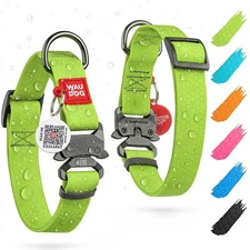 Waterproof Dog Collar - Adjustable Dog Collar for Large Dogs Small and Medium...