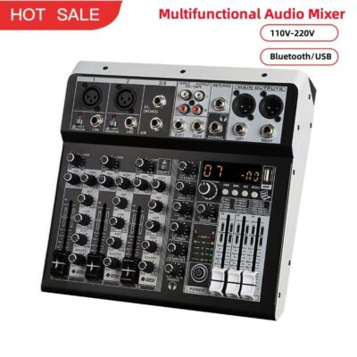 KP4 Professional 4-CH Audio Mixer Built-in 16 Digital Effector 48V Phantom Power