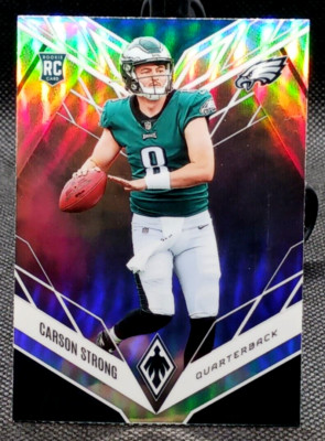 2022 Phoenix Silver Refractor - Carson Strong RC #111 Philadelphia Eagles