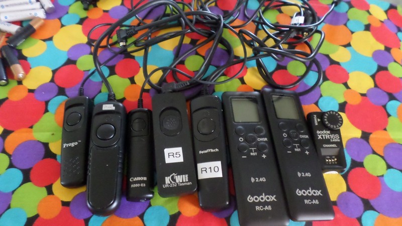 Lot of Assorted Remote Shutter Release Switch For Cameras Canon Progo Godox MORE