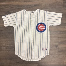 Vintage Majestic Chicago Cubs Kosuke Fukudome Jersey Youth Small White USA Made