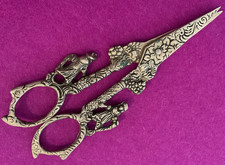 Forbici forbici forbici forbici forbici da 5,7" argento ornato fantasia probabilmente 833