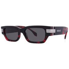 Versace Dark Grey Rectangular Men's Sunglasses VE4465 545787 53 VE4465 545787 53