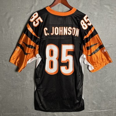 Chad Johnson #85 Cincinnati Bengals Reebok NFL Jersey Men s XL Black Orange
