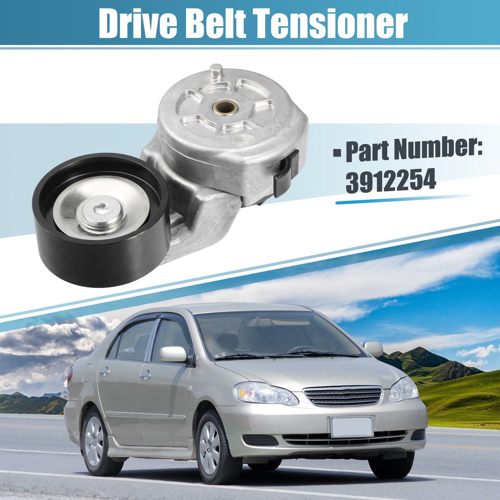 OEM Belt Tensioner Pulley Assembly 3912254 for Dodge Ram 2500 1994-2002-image