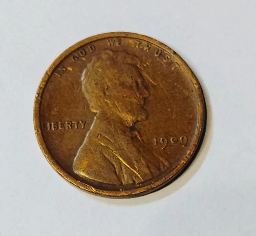 1909 P Lincoln Wheat Penny, Very Good to fine Condition